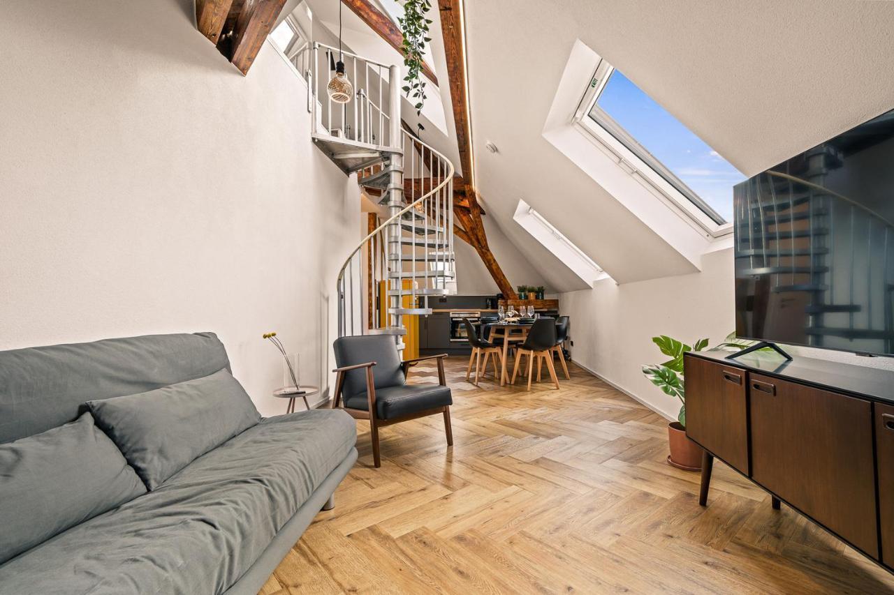 Maisonette-Wohnung Mit Freigelegtem Fachwerk 梅肯博伊伦 外观 照片