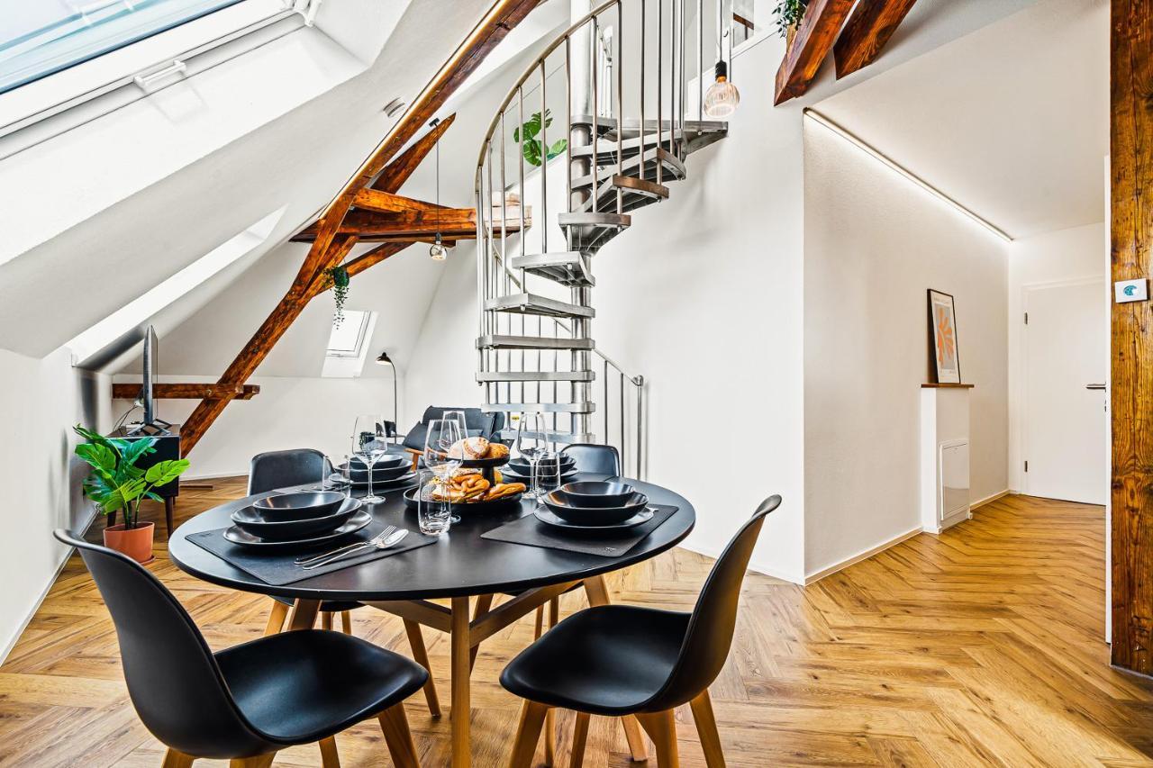 Maisonette-Wohnung Mit Freigelegtem Fachwerk 梅肯博伊伦 外观 照片